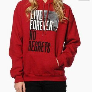 Zumiez Glamour Kills red hoodie. Live forever no regrets